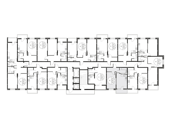 
  Продается 2-комн. квартира, 39.2 м², ЖК Панорама на Театральном, литера 1
. Фото 3.