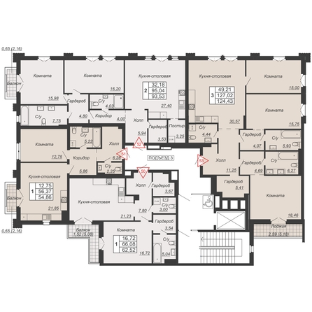 
   Продам 1-комнатную, 54.86 м², Дом-резиденция Собрание

. Фото 1.