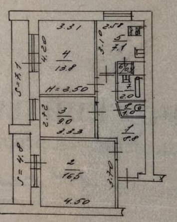 
  Продается 3-комн. квартира, 60 м², 2-я Краснодарская ул, д. 129/1
. Фото 19.