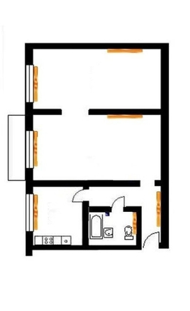 
  Продается 2-комн. квартира, 41 м², Тургеневская ул, д. 44
. Фото 3.