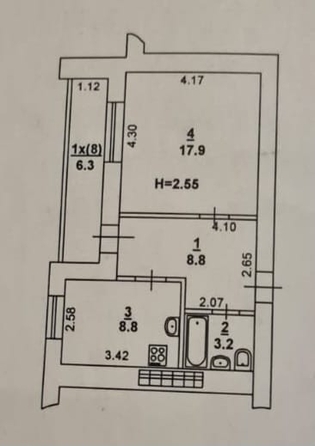 
  Продается 1-комн. квартира, 45 м², 40-летия Победы пр-кт, д. 73/17
. Фото 14.