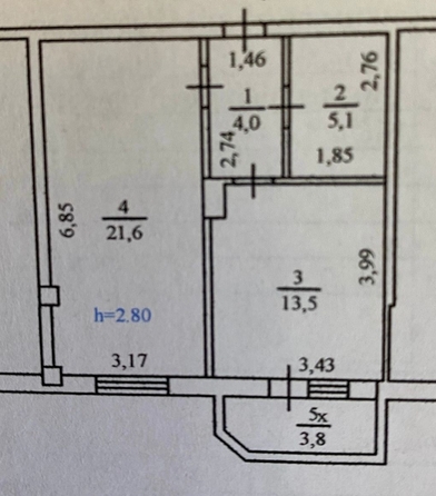 
  Продается 1-комн. квартира, 48 м², 2-я Володарского ул, д. 166/6
. Фото 5.