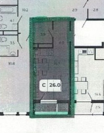 
  Продается студия, 26 м², Венеры ул, д. 19/2
. Фото 6.