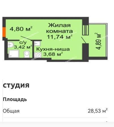 
  Продается студия, 28.5 м², Маршала Жукова пр-кт, д. 19
. Фото 20.