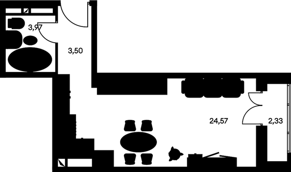 
  Продается студия, 35.32 м², ЖК Культура, дом 1
. Фото 1.