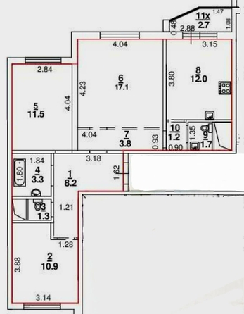 
  Продается 3-комн. квартира, 71 м², Ткачева ул, д. 22
. Фото 20.