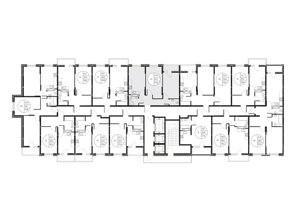 
  Продается 2-комн. квартира, 53.9 м², ЖК Панорама на Театральном, литера 1
. Фото 2.