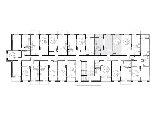 
  Продается 2-комн. квартира, 55 м², ЖК Панорама на Театральном, литера 1
. Фото 2.