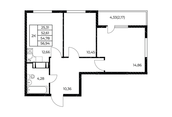 
  Продается 2-комн. квартира, 56.94 м², ЖК Звезда Столицы 2
. Фото 1.