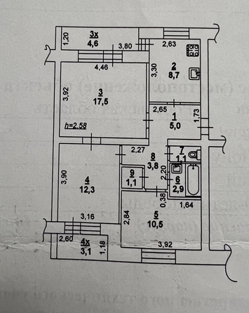 
  Продается 3-комн. квартира, 63 м², 40-летия Победы пр-кт, д. 308/3
. Фото 12.