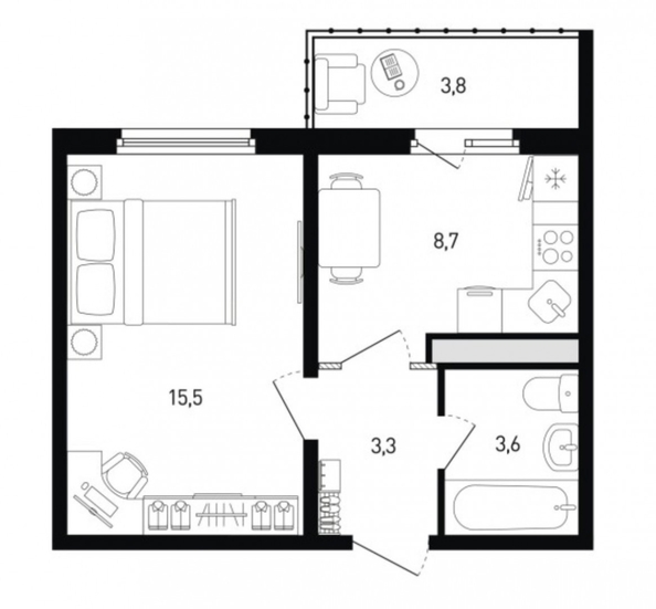 
  Продается 1-комн. квартира, 36 м², Еременко ул, д. 110/2
. Фото 24.