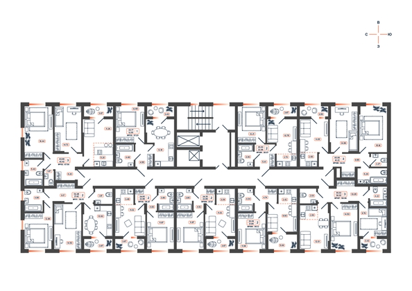 
  Продается 2-комн. квартира, 58.15 м², ЖК Темп, дом 1
. Фото 16.