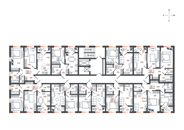 
  Продается 2-комн. квартира, 58.04 м², ЖК Темп, дом 1
. Фото 16.