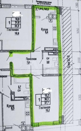 
  Продается 1-комн. квартира, 38 м², Берберовская ул, д. 26
. Фото 12.