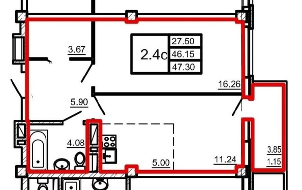 
  Продается 2-комн. квартира, 48 м², 40-летия Победы пр-кт, д. 63/17
. Фото 24.