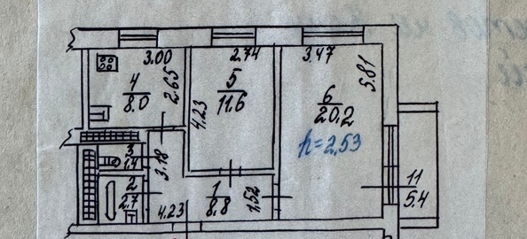 
  Продается 2-комн. квартира, 54 м², Жмайлова ул, д. 13
. Фото 11.