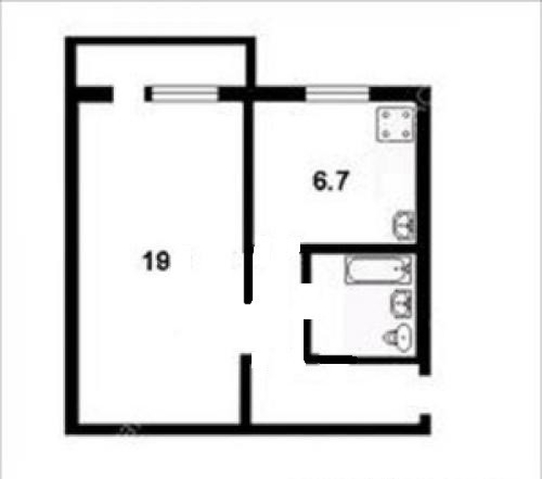 
  Продается 1-комн. квартира, 30.2 м², Криворожская ул, д. 59
. Фото 24.