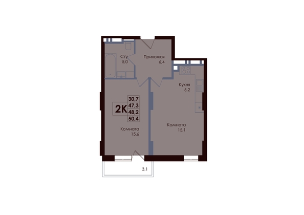 
  Продается 2-комн. квартира, 48.2 м², ЖК ACADEMIA (Академия)
. Фото 1.