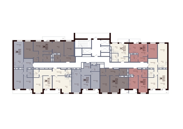 
  Продается 2-комн. квартира, 39.7 м², ЖК ACADEMIA (Академия)
. Фото 2.