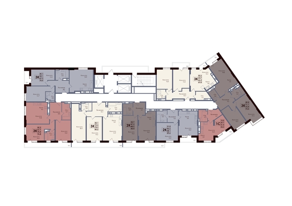 
  Продается 3-комн. квартира, 72.4 м², ЖК ACADEMIA (Академия)
. Фото 2.