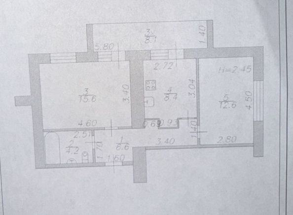 
  Продается 2-комн. квартира, 52 м², Металлургическая ул, д. 20
. Фото 2.
