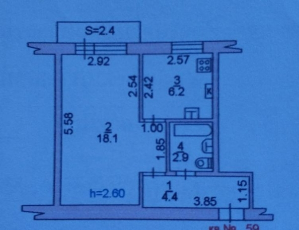 
  Продается 1-комн. квартира, 31 м², Герасименко ул, д. 6/1
. Фото 13.