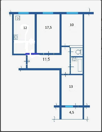 
  Продается 3-комн. квартира, 65 м², Малиновского ул, д. 76
. Фото 20.