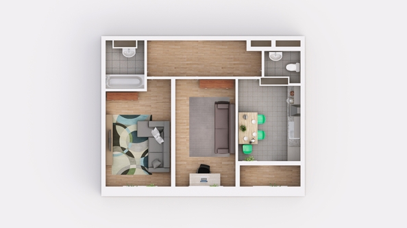 
  Продается 2-комн. квартира 61.25 м², в ЖК Фрейм, 11В. Фото 2.