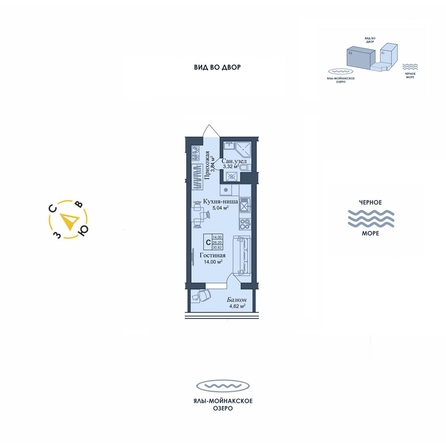 
  Продается апартамент 30.82 м², в АК Аллея Дружбы. Фото 2.
