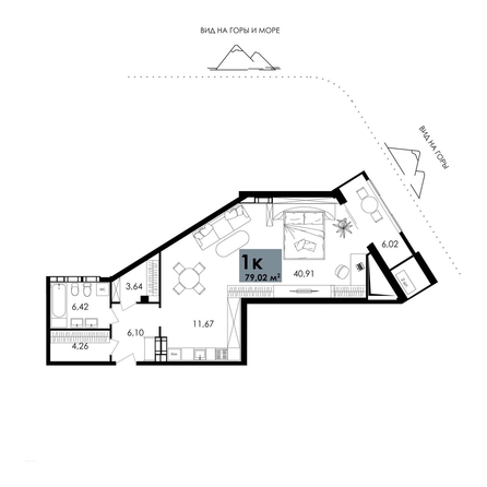 
  Продается апартамент 79.02 м², в АО Парк Плаза. Фото 1.