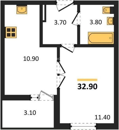 
  Продается 1-комн. квартира 32.9 м². Фото 13.