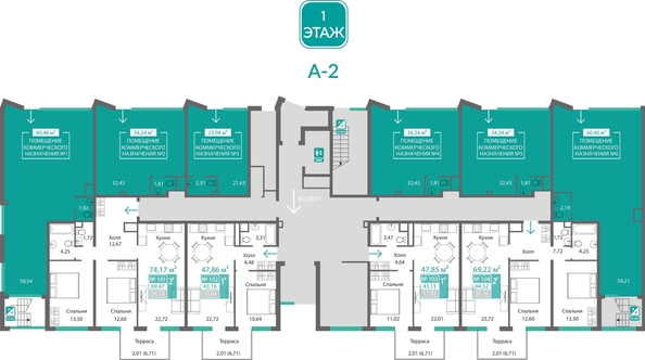 
  Продается 1-комн. квартира 43.15 м², в ЖК Подсолнух. Фото 1.