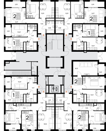 
  Продается 2-комн. квартира 72.42 м², в ЖК Листория, этап 3. Фото 1.