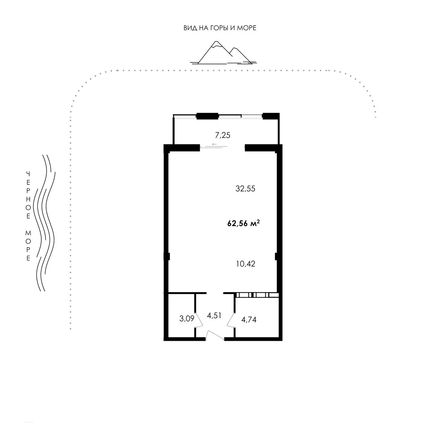 
  Продается апартамент 62.56 м², в АО Парк Плаза. Фото 1.