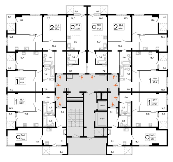 
  Продается 2-комн. квартира 65.7 м², в ЖК Поэма. Фото 2.
