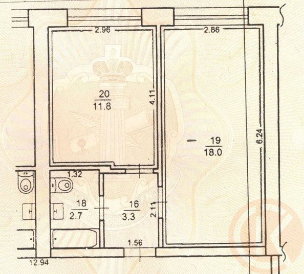 
  Продается 1-комн. квартира 36 м². Фото 18.