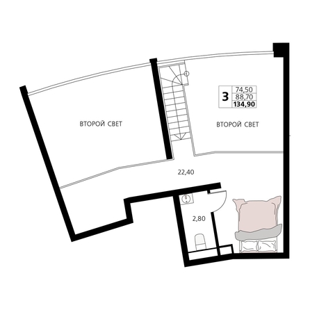 
  Продается апартамент 134.9 м², в АК Атлантис Космос Крым. Фото 1.