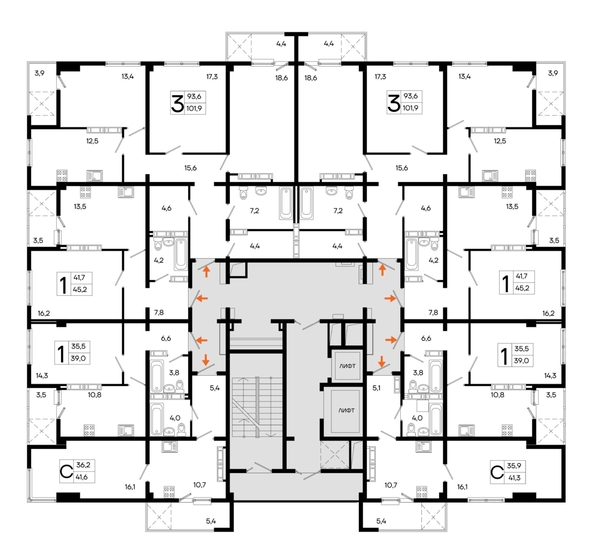 
  Продается студия 41.3 м², в ЖК Поэма. Фото 1.