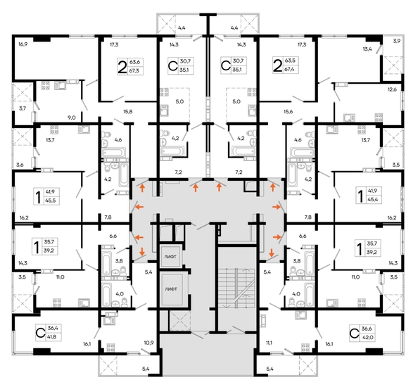 
  Продается 2-комн. квартира 67.3 м², в ЖК Поэма. Фото 1.