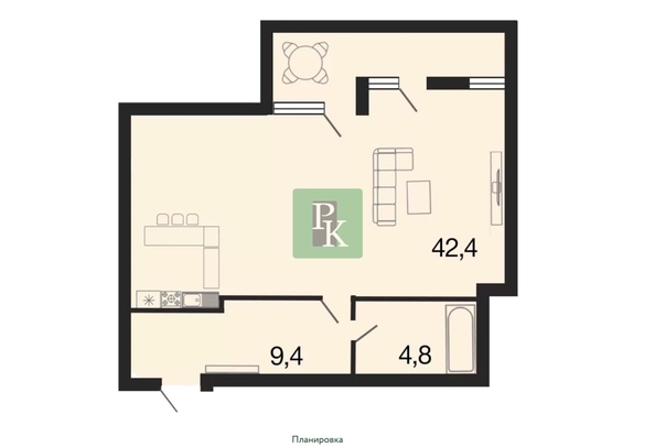 
  Продается апартамент 59.1 м². Фото 12.