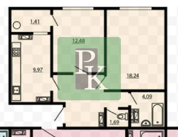 
  Продается 2-комн. квартира 56.5 м². Фото 19.