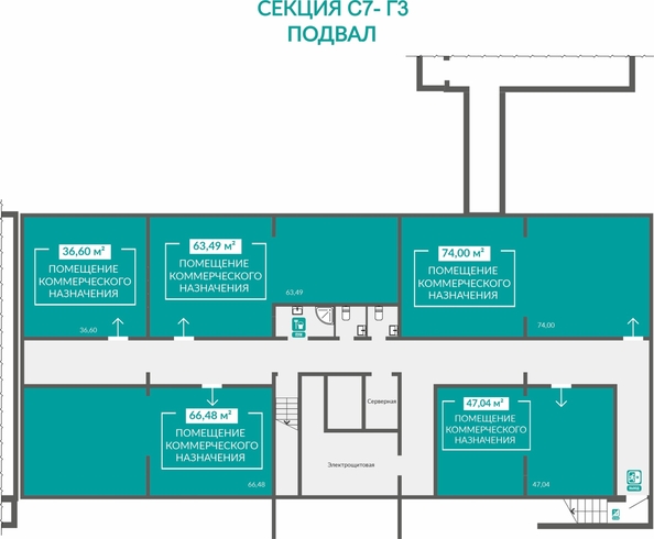 
  Продается универсальное помещение 74 м², в ЖК Абрикос - 2. Фото 1.