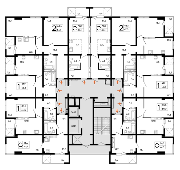 
  Продается студия 40.6 м², в ЖК Поэма. Фото 1.
