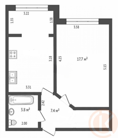 
  Продается 1-комн. квартира 47 м². Фото 18.