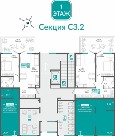 
  Продается 1-комн. квартира 77.74 м², в ЖК Розмарин. Фото 1.
