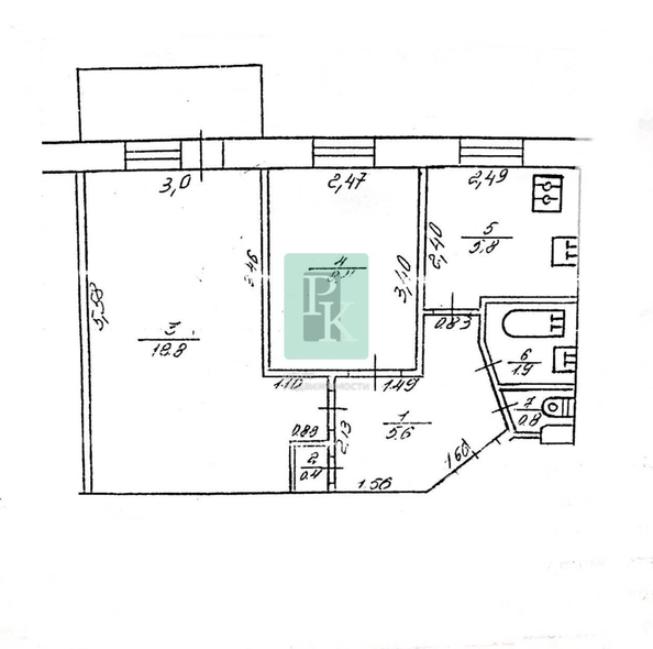 
  Продается 2-комн. квартира 42.8 м². Фото 21.