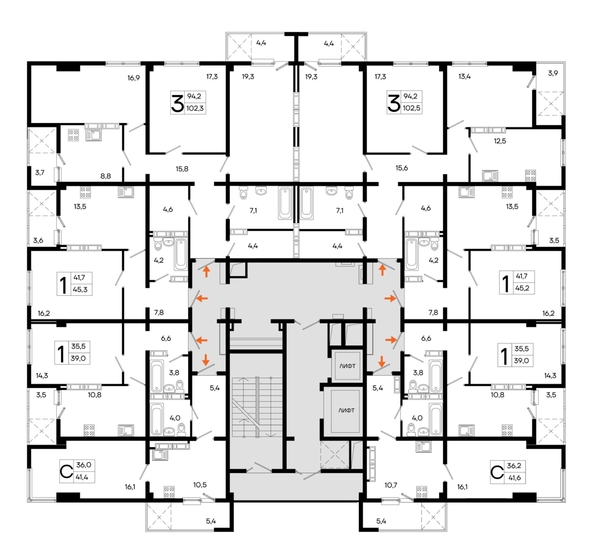 
  Продается 1-комн. квартира 45.3 м², в ЖК Поэма. Фото 1.