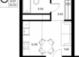 Прибрежный дом: Планировка Студия 24,04 м²