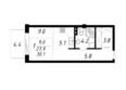 Парк-Озеро: Планировка Студия 30,1 м²