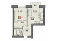 Олива, 1 корпус 1: Планировка 1-комн 42,7 м²